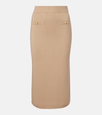 Cotton and cashmere pencil skirt | Alessandra Rich