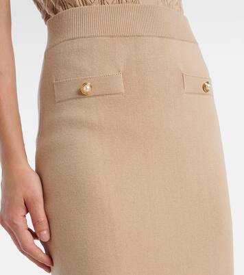 Cotton and cashmere pencil skirt | Alessandra Rich