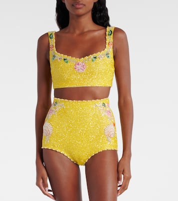 Marina embellished crop top | Clio Peppiatt