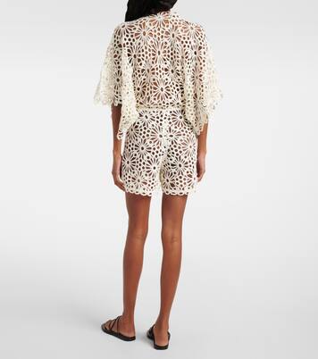 Crochet cotton-blend minidress | Norma Kamali