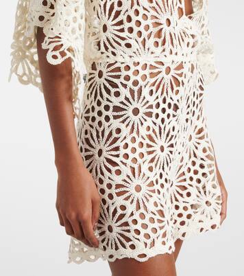 Crochet cotton-blend minidress | Norma Kamali