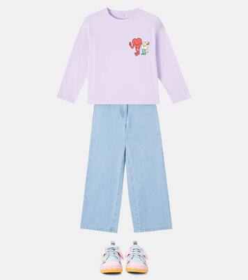 Printed cotton jersey T-shirt | Stella McCartney Kids