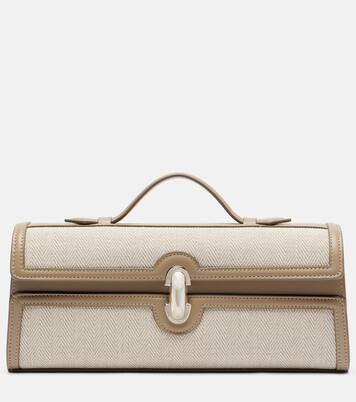 Slim Symmetry leather-trimmed tote bag | Savette