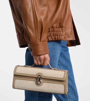 Slim Symmetry leather-trimmed tote bag | Savette