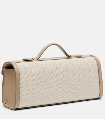 Slim Symmetry leather-trimmed tote bag | Savette