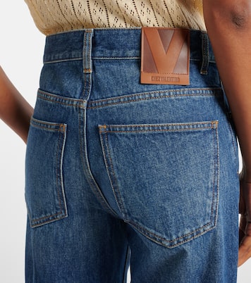 Embellished mid-rise straight jeans | Valentino