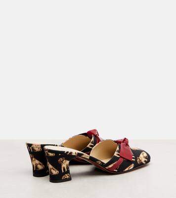 Mules Knotty 60 de piel estampada | Valentino Garavani