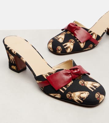 Mules Knotty 60 de piel estampada | Valentino Garavani