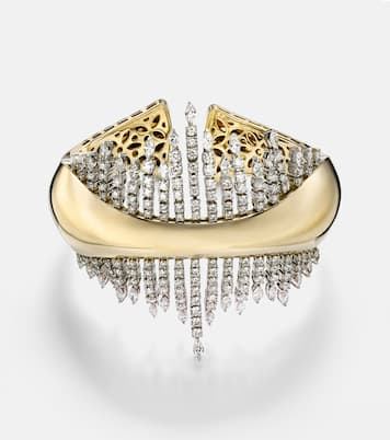 Armreif Golden Strada aus 18kt Gelbgold (750/1000) mit Diamanten | Yeprem