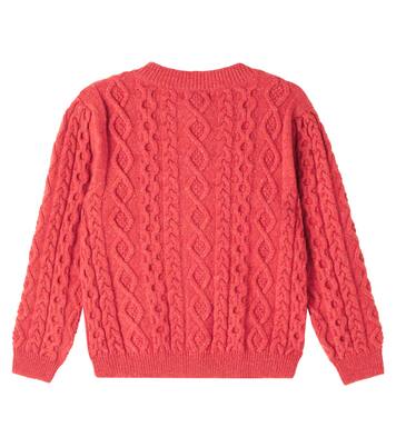 Lalisa cable-knit wool-blend cardigan | Bebe Organic