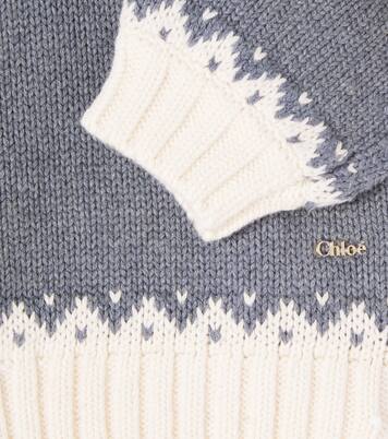 Pull intarsia en coton et laine | Chloé Kids