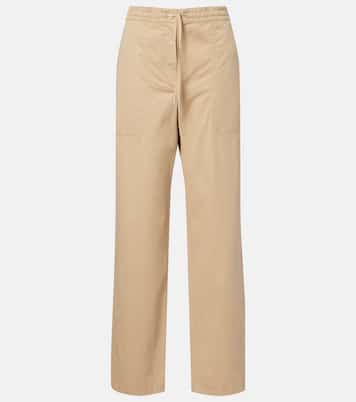 Mende cotton and cashmere wide-leg pants  | The Row