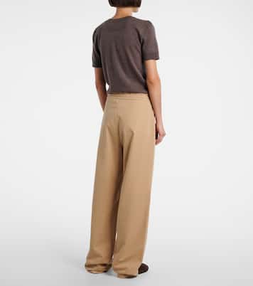 Mende cotton and cashmere wide-leg pants  | The Row