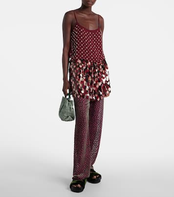 Sandali in velluto con pelle | Dries Van Noten