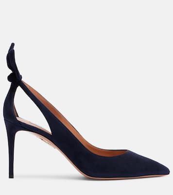 Pumps Bow Tie 85 aus Veloursleder | Aquazzura