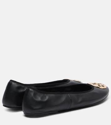 Reva Travel leather ballet flats | Tory Burch