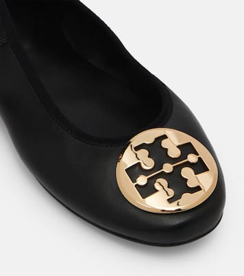Reva Travel leather ballet flats | Tory Burch