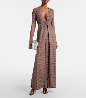 Open-knit lamé beach cover-up | Missoni