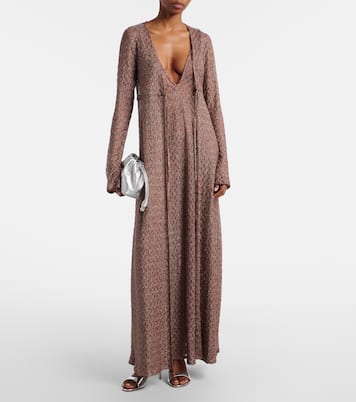 Open-knit lamé beach cover-up | Missoni