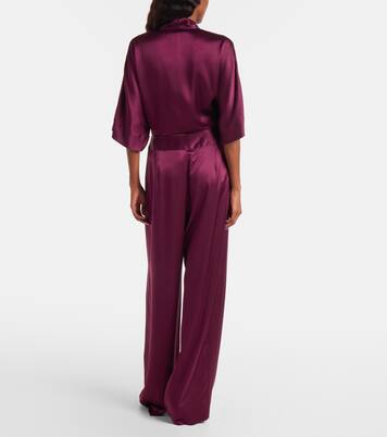 Cropped-Top aus Seiden-Charmeuse | The Sei