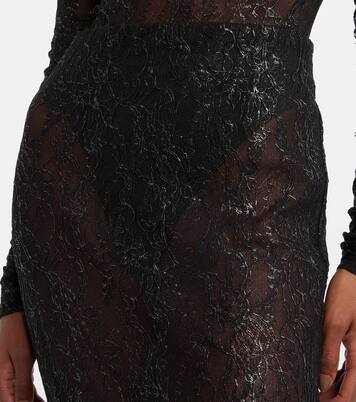 Floral lace midi skirt | Wardrobe.NYC