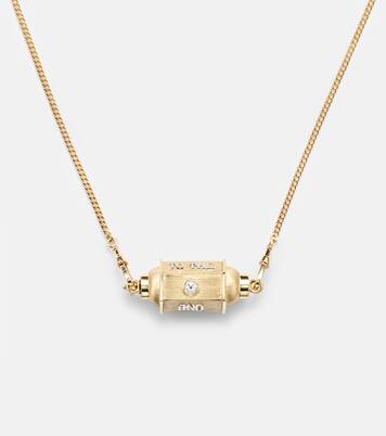 Love You 18kt gold (750/1000) locket necklace with diamond and ruby | Marie Lichtenberg