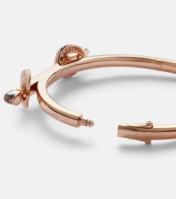 Armreif Chakra Icon aus 18kt Roségold (750/1000) mit Diamanten, Rubinen und Quarz | Ananya