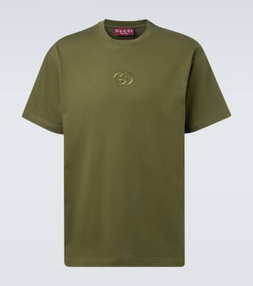 T-shirt in jersey di cotone Interlocking G | Gucci