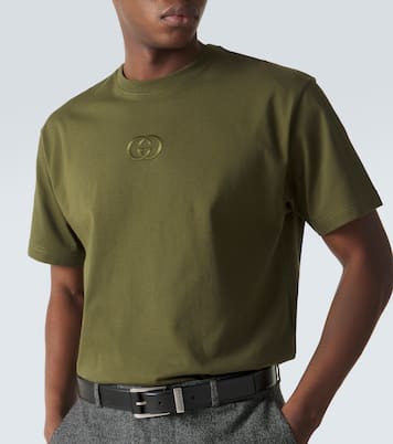T-shirt in jersey di cotone Interlocking G | Gucci
