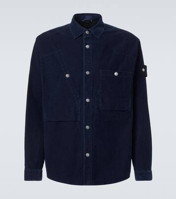 Compass cotton-blend corduroy overshirt | Stone Island