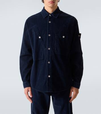 Compass cotton-blend corduroy overshirt | Stone Island