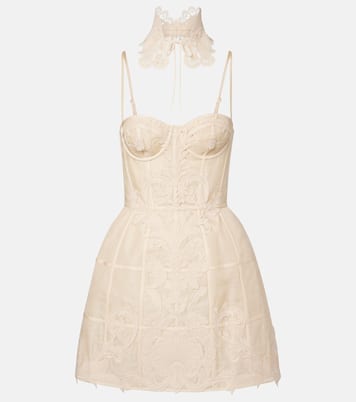 Rebellion linen and silk bustier dress | Zimmermann