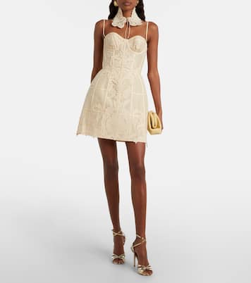 Rebellion linen and silk bustier dress | Zimmermann