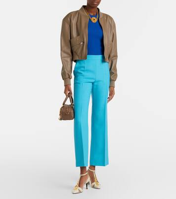 Gerade Cropped-Hose aus Crêpe | Chloé