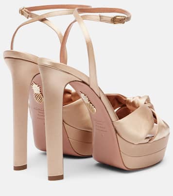 Cupid 130 satin platform sandals | Aquazzura