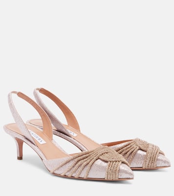 Gatsby 50 embellished slingback pumps | Aquazzura