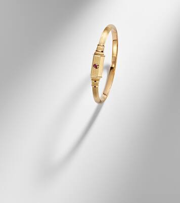 Baby 18kt gold (750/1000) locket bangle with ruby | Marie Lichtenberg