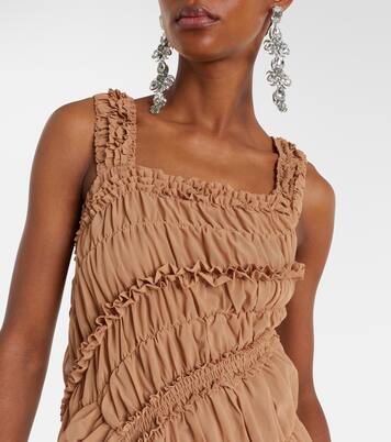 Ruched ruffled cotton maxi dress | Magda Butrym