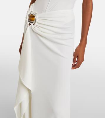 Verzierter Maxirock Occhio aus Jersey | Christopher Esber