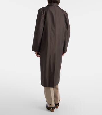 인트레치아토 레더 트리밍 트렌치 코트 | Bottega Veneta