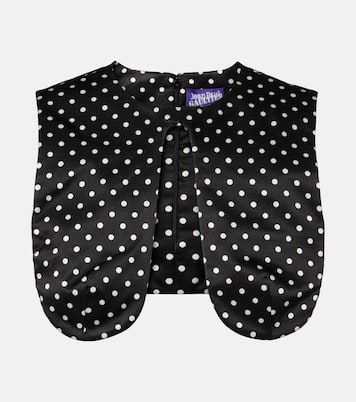 Polka-dot silk crop top | Jean Paul Gaultier