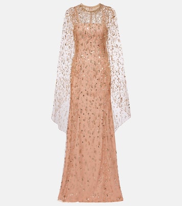 Hestia embellished caped gown | Jenny Packham