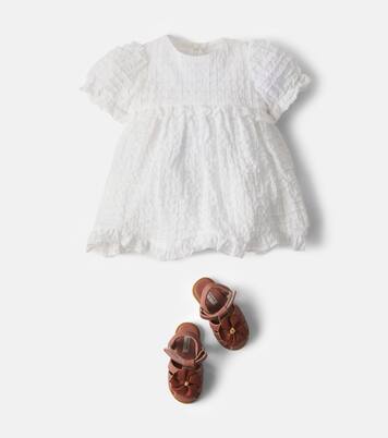 Baby checked ruffled cotton dress | Il Gufo
