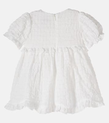 Baby checked ruffled cotton dress | Il Gufo