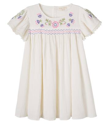 Ana embroidered cotton muslin dress | Louise Misha