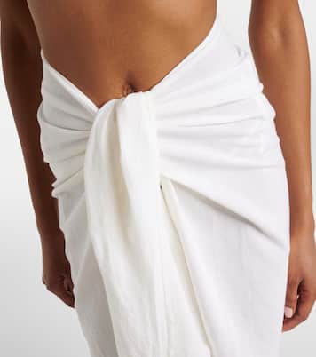 Winnie cotton and linen beach cover-up | Melissa Odabash