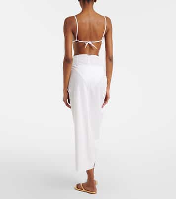 Winnie cotton and linen beach cover-up | Melissa Odabash