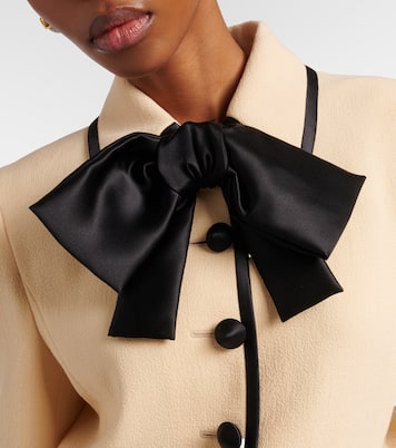 Bow-detail virgin wool crêpe jacket | Valentino