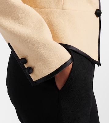 Bow-detail virgin wool crêpe jacket | Valentino