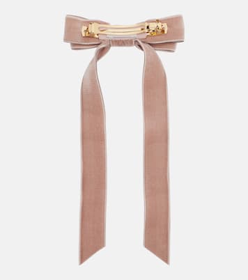 Logo velvet bow hair clip | Miu Miu